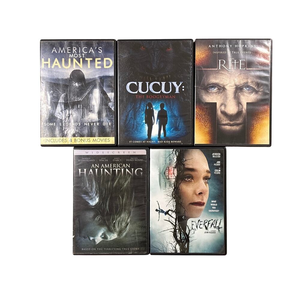 Horror 5 DVD bundle Haunted Cucuy Boogeyman Rite American haunting Everfall
